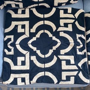 Navy & Tan Pillow Covers (4)